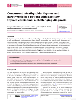 Concurrent Intrathyroidal Thymus and Parathyroid in a Patient with Papillary Thyroid Carcinoma: a Challenging Diagnosis