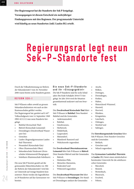 Sek P Standorte