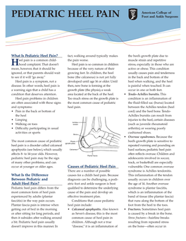 Pediatric Heel Pain