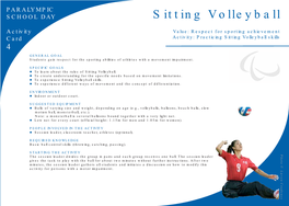 4 Sitting Volleyball