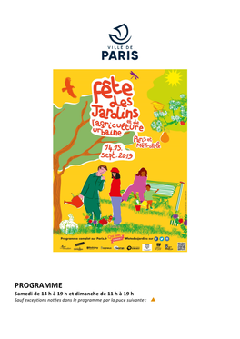 Programme Fête Des Jardins 2019 V3