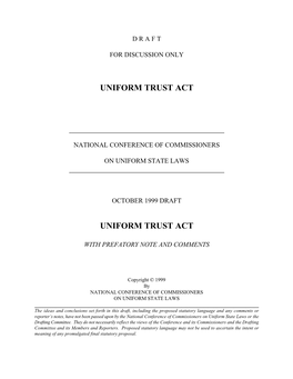 Uniform Trust Act