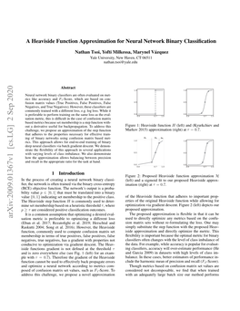 A Heaviside Function Approximation for Neural Network Binary Classiﬁcation