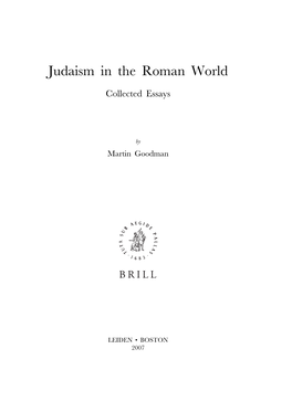 Judaism in the Roman World