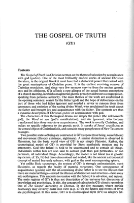 THE GOSPEL of TRUTH (Gtr)