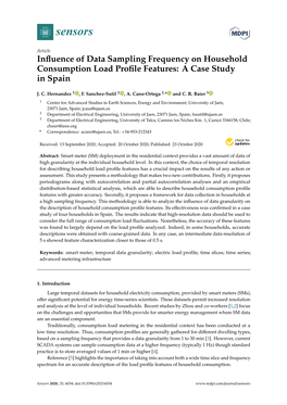 Influence of Data Sampling Frequency on Household Consumption Load