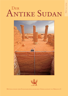 Mitteilungen Der Sudanarchäologischen Gesellschaft Zu Berlin Mitteilungen Der Sudanarchäologischen A