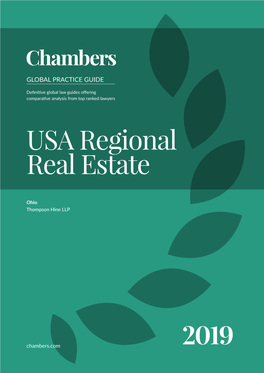 Co-Author, Chambers USA Regional Real Estate 2019 – Ohio