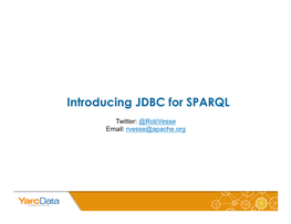 Introducing JDBC for SPARQL