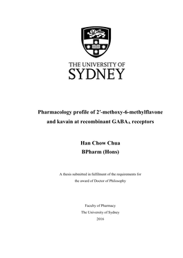 Methoxy-6-Methylflavone and Kavain at Recombinant GABAA Receptors