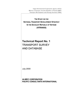 Technical Report No. 1 TRANSPORT SURVEY and DATABASE