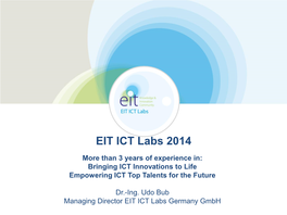 EIT ICT Labs 2014