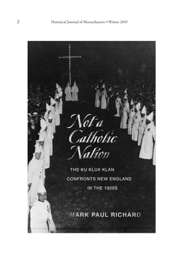 The Ku Klux Klan in 1920S Massachusetts