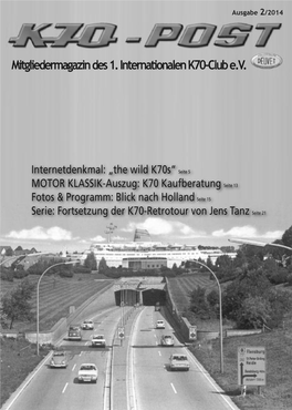 Mitgliedermagazin Des 1. Internationalen K70-Club E.V