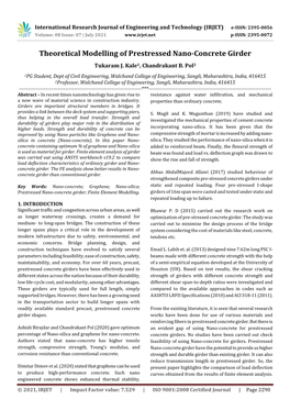 Theoretical Modelling of Prestressed Nano-Concrete Girder Tukaram J