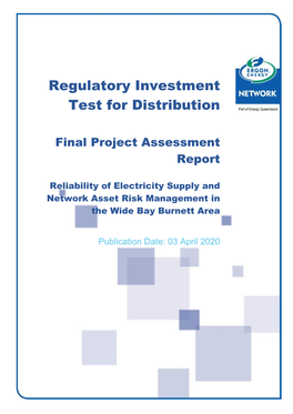 Wide Bay Burnett Area Final Project Assessment Report