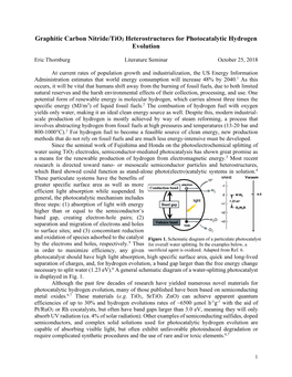 Graphitic Carbon Nitride/Tio2 Heterostructures for Photocatalytic Hydrogen Evolution