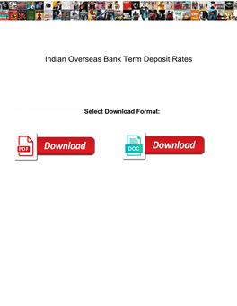 Indian Overseas Bank Term Deposit Rates