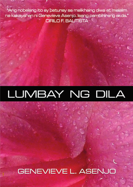 Ang Lumbay Ng Dila (Chap 01-12).Indd I 1/27/2010 5:28:53 PM Ang Akdang Ito Ay Isang Likhang-Isip