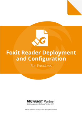 Foxit Reader Deployment and Configuration