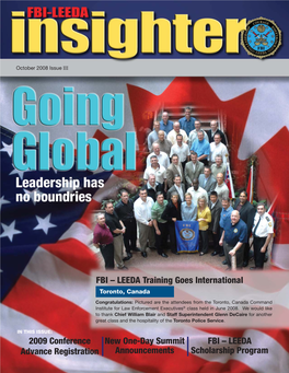 FBI – LEEDA Training Goes International 2009 Conference