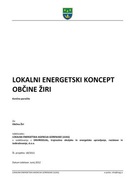 Lokalni Energetski Koncept Občine Žiri