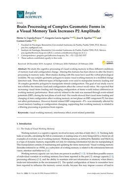 Brain Processing of Complex Geometric Forms in a Visual Memory Task Increases P2 Amplitude