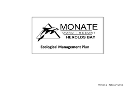 Ecological Management Plan