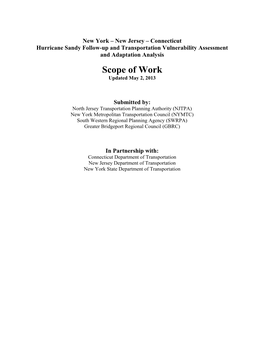 Scope of Work Updated May 2, 2013