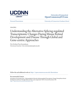 Understanding the Alternative Splicing-Regulated Transcriptomic Changes