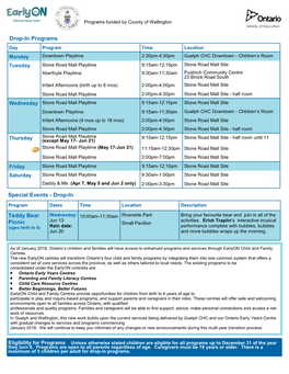 Teddy Bear Picnic Special Events