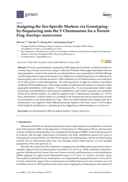 Assigning the Sex-Specific Markers Via Genotyping