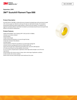 3M™ Scotch® Filament Tape 898