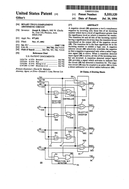 IIIHIIIHIIII US005333120A United States Patent (19) (11) Patent Number: 5,333,120 Gilbert 45) Date of Patent: Jul