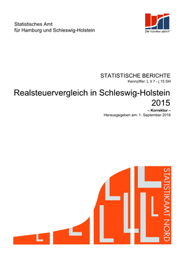 2015 Realsteuervergleich in Schleswig-Holstein