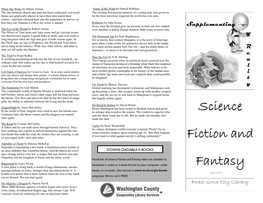 Science Fiction and Fantasy