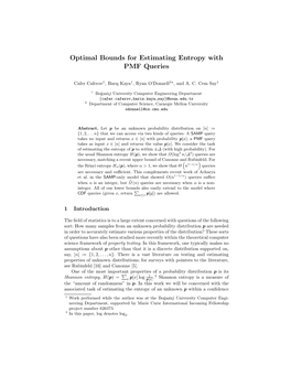 Optimal Bounds for Estimating Entropy with PMF Queries