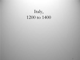 Italy, 1200 to 1400