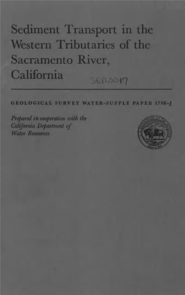 Sediment Transport in the Western Tributaries of the Sacramento River, California