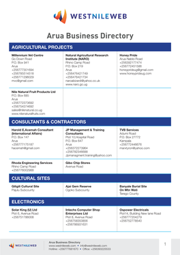 Arua Business Directory.Indd