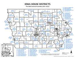 IOWA HOUSE DISTRICTS the 89Th General Assembly (2021-2022) 57 - Shannon Lundgren (R) 59 - Bob Kressig (D)