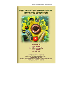 Pest and Disease Management: Organic Ecosystem