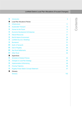 Lichfield District Local Plan Allocations (Focused Changes)