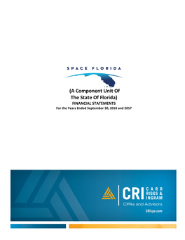 (A Component Unit of the State of Florida) FINANCIAL STATEMENTS for the Years Ended September 30, 2018 and 2017