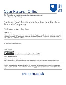 Open Research Online Oro.Open.Ac.Uk