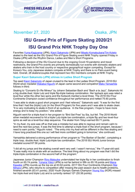 ISU Grand Prix of Figure Skating 2020-21