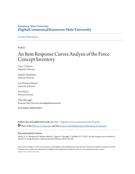 An Item Response Curves Analysis of the Force Concept Inventory Gary A