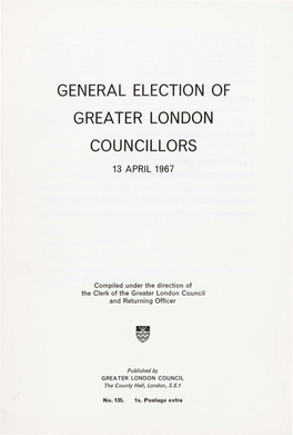 General Election of Greater London Councillors