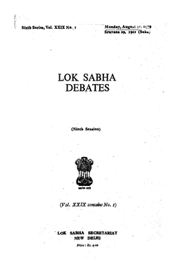 Lok Sabha Debates