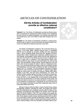 Articles of Confederation